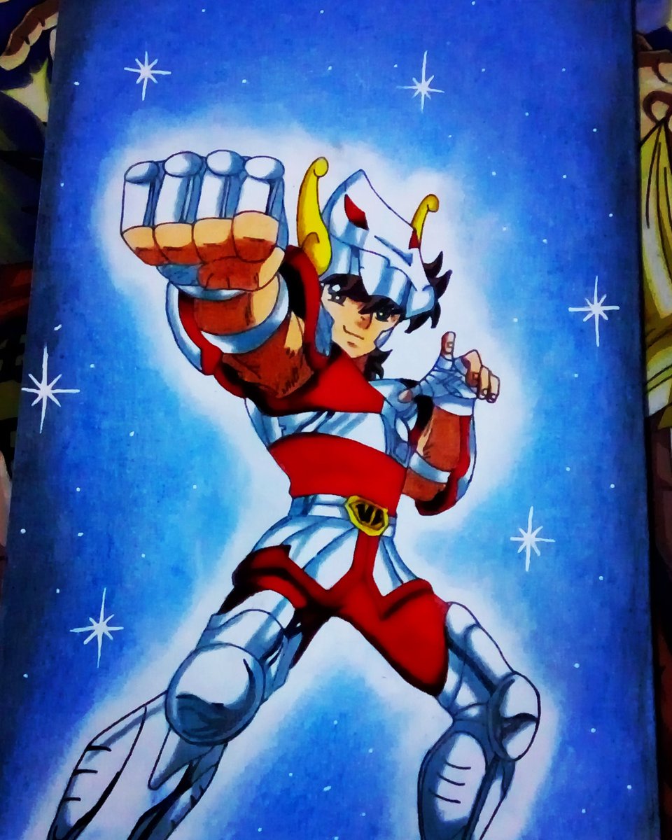 sasuke_tmg's tweet photo. Dibujo de Seiya hecho con marcadores Sharpie y Colores Prismacolor Junior :) 
#SaintSeiya #DibujoAnime #PrismacolorJunior #AnimeDraw https://t.co/EHSjXjeaqD