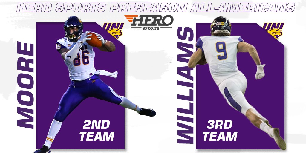 UNIFootball's tweet photo. Briley Moore (@Briley_moore22) and Xavior Williams (@xaviebaby22 ) earned preseason All-American honors from @HEROSportsFCS.
#UNIFight
https://t.co/GCoc3xTCWj https://t.co/TPtROHFHgx