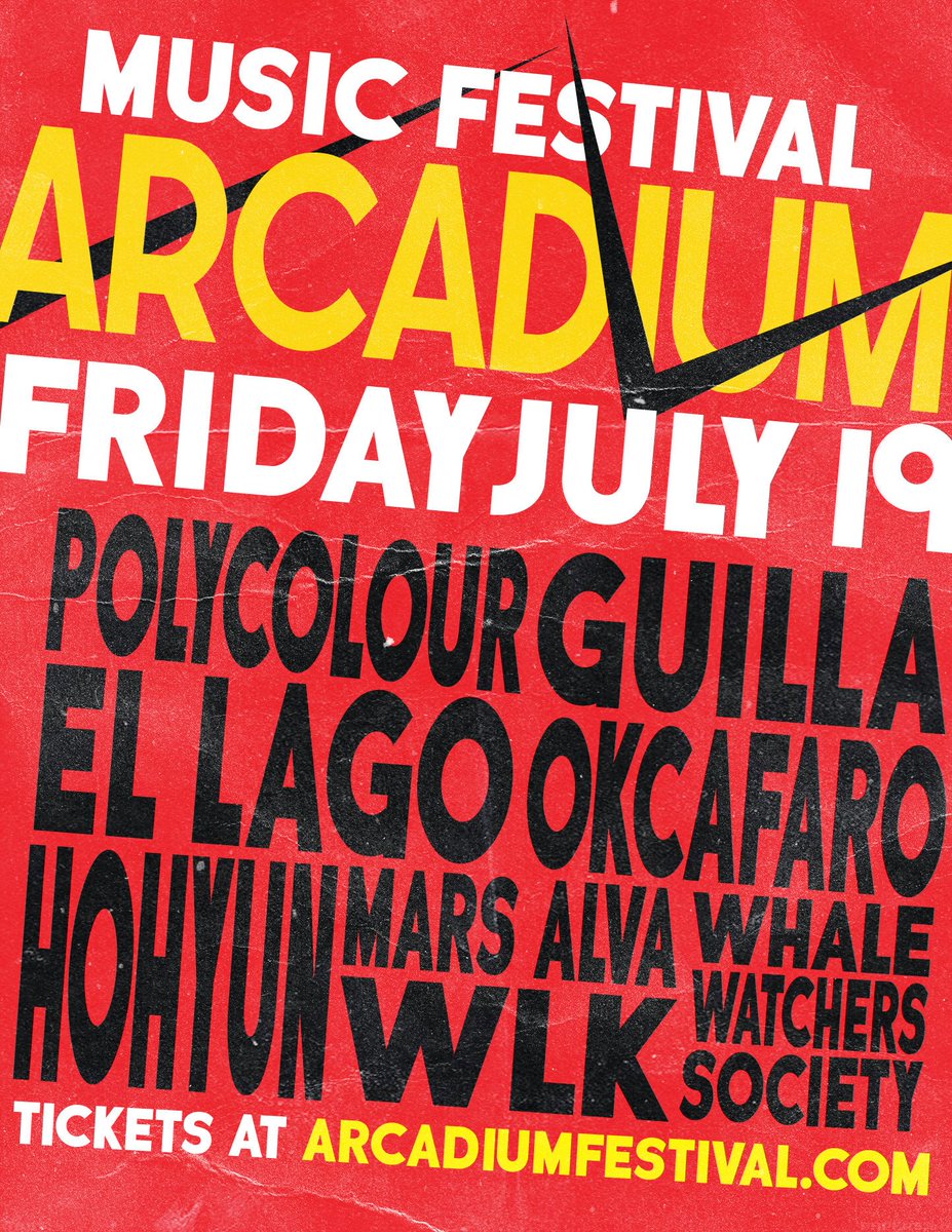 Arcadiumfest's tweet photo. The Lineup.
https://t.co/HLtlE7Bfrg https://t.co/RTksdLYrK5