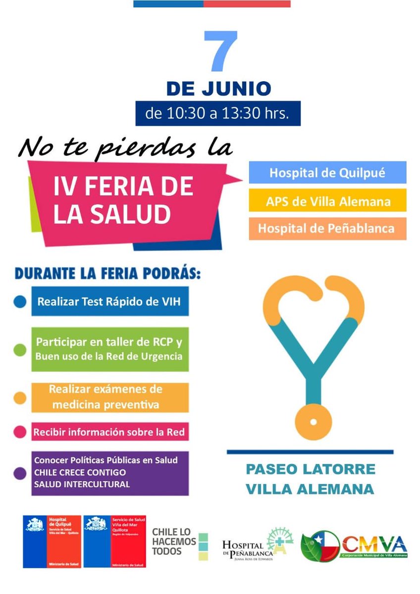 Feria de salud 💉 <a href="/SSVinaQuillota/">Servicio de Salud Viña del Mar Quillota Petorca</a> <a href="/oindigenava/">Oficina indígena VA</a> @gob_margamarga