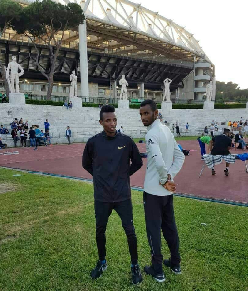 Me and my friend #SelemonBaraga befor the race 
@goldengala_roma  #DiamondLeague #adidasrunning