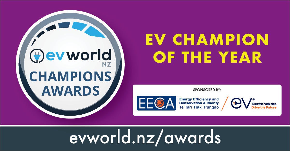 EECABusiness's tweet photo. Do you know someone who is passionate about the promotion, uptake and ongoing success of electric vehicles in New Zealand? As a sponsor of EVworld 2019, EECA are also proud to sponsor the EVworld Champion of the Year Award!
  Nominations now open: https://t.co/beqvuVA2Uc https://t.co/QnGKyegUWg