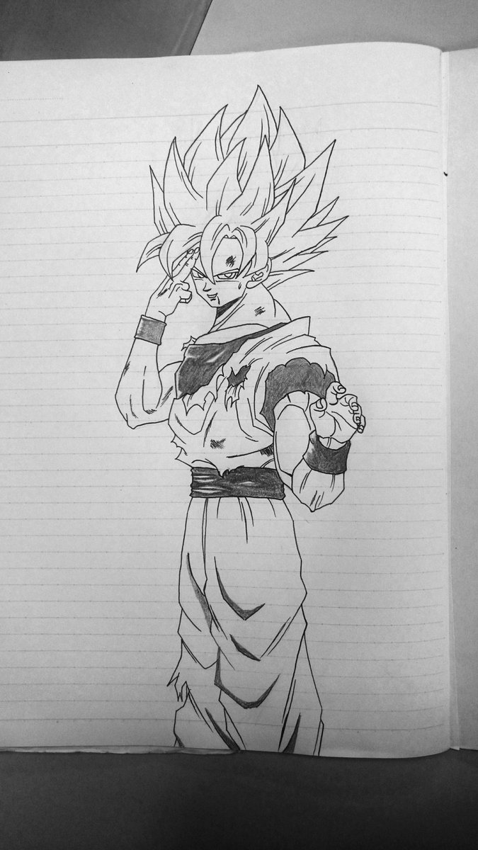 やま En Twitter 悟空 最後の瞬間移動 ドラゴンボールz ドラゴンボール セル編 落書き