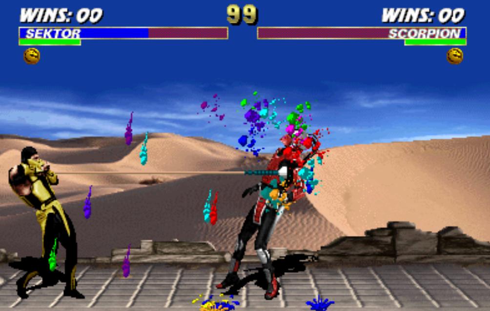 tehdrewsus_MK's tweet photo. So this happened tonight... Kolorful Kombat!  Accessible by Kombat Kode, of course.  #UMK3PLUS #MKPLUS #MortalKombat https://t.co/ierROxtZEu
