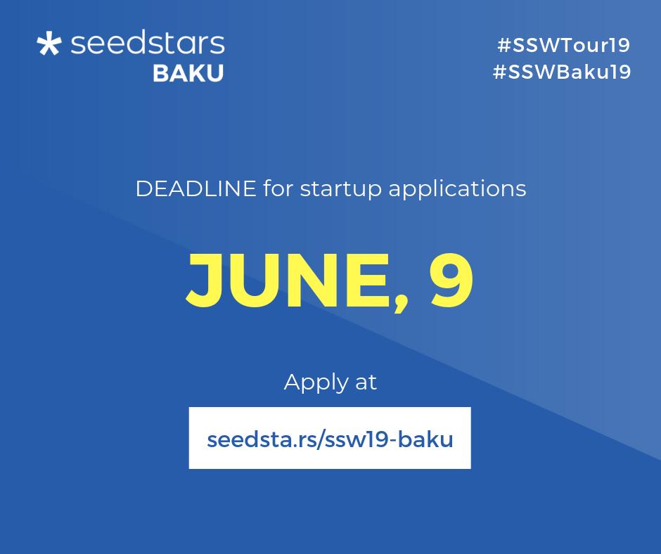 Just 2 days left to apply for #SSWBaku19, happening on June 15-16!

Apply now and get a chance to participate in the #SeedstarsSummit in Switzerland and free access to Investment Readiness Program! 🚀
Apply today: seedsta.rs/ssw19-baku

#Barama #SeedstarsBaku2019