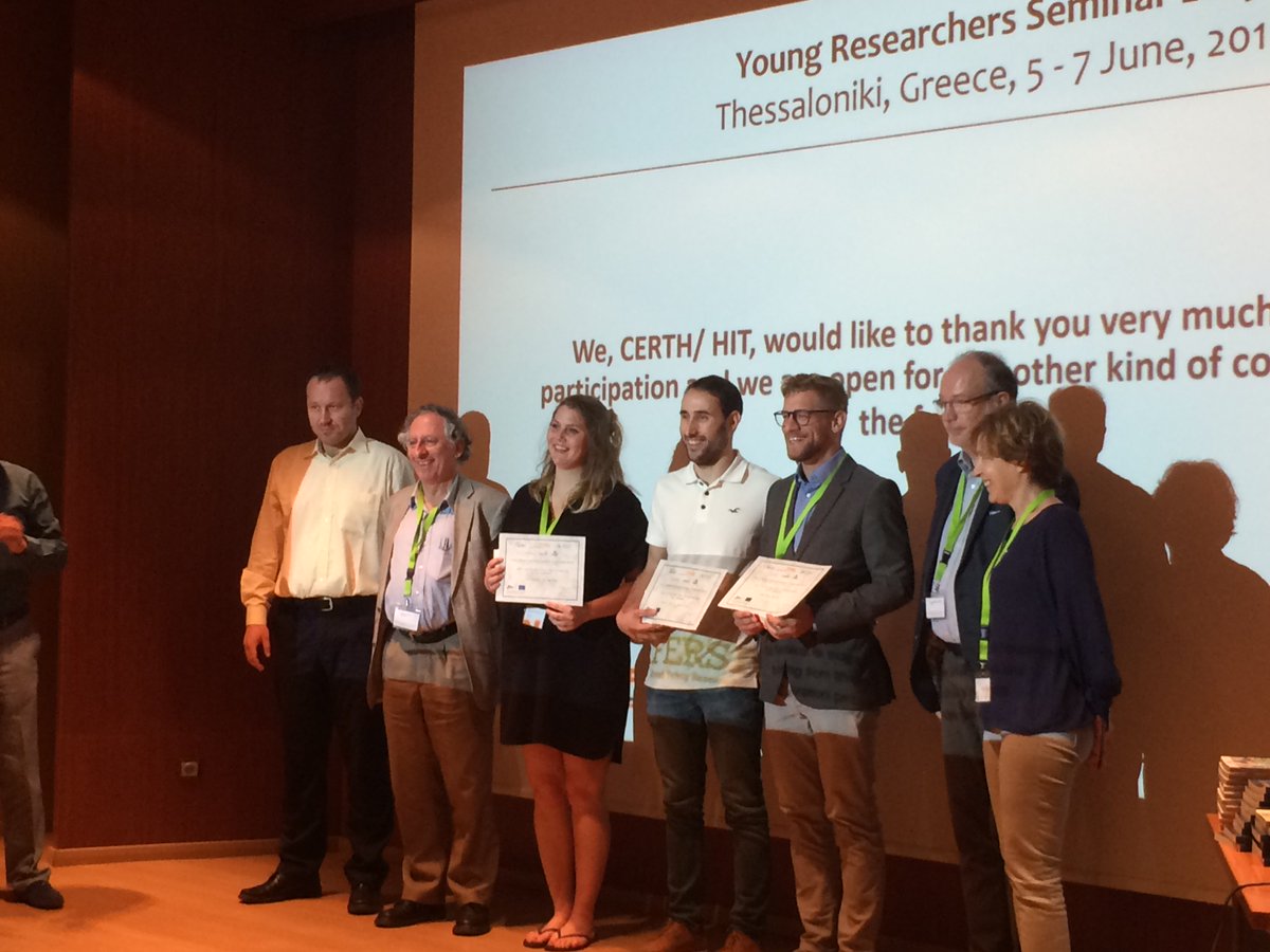 ECTRInews's tweet photo. #YRS2019: 3 winners announced! Congrats to Oscar Cherta Ballester @Ifsttar , Liesbeth De Wilde @MOBI_VUB and Phillip Blass, KFV #futuretransportation #SKILLFULproject https://t.co/CMG4tCUc3R