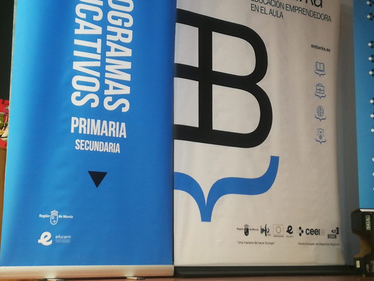 CEEICT's tweet photo. Hoy se celebra el acto final del programa #Embarka de fomento del #emprendimiento en aulas, desarrollado por @infoRMurcia y @Educarm ¡Enhorabuena a todos los participantes, es un placer ver la #creatividad que derrochan los alumnos! https://t.co/Nx3thOm7LM