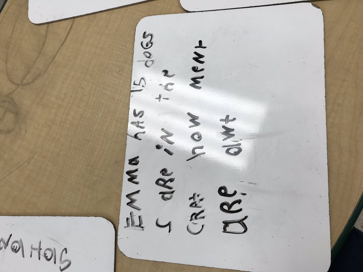 Little1Learning's tweet image. You know your students are loving math when they ask to write their own word problems during a brain break instead of doing a movement activity. Look at these problems! Well done Kindergarten 🙌🏾 #mathematicians @SolleyAACPS #noworksheetnoproblem