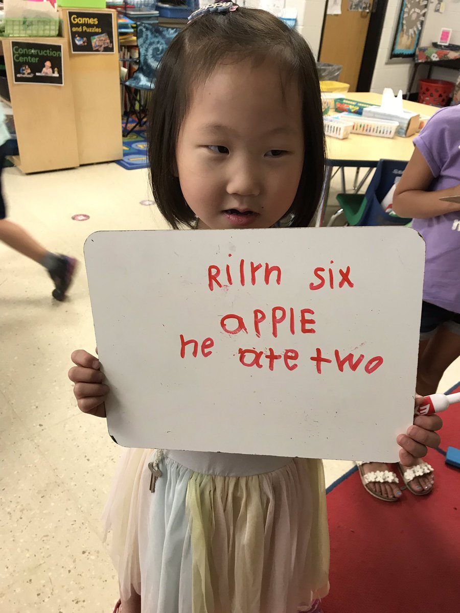 Little1Learning's tweet image. You know your students are loving math when they ask to write their own word problems during a brain break instead of doing a movement activity. Look at these problems! Well done Kindergarten 🙌🏾 #mathematicians @SolleyAACPS #noworksheetnoproblem