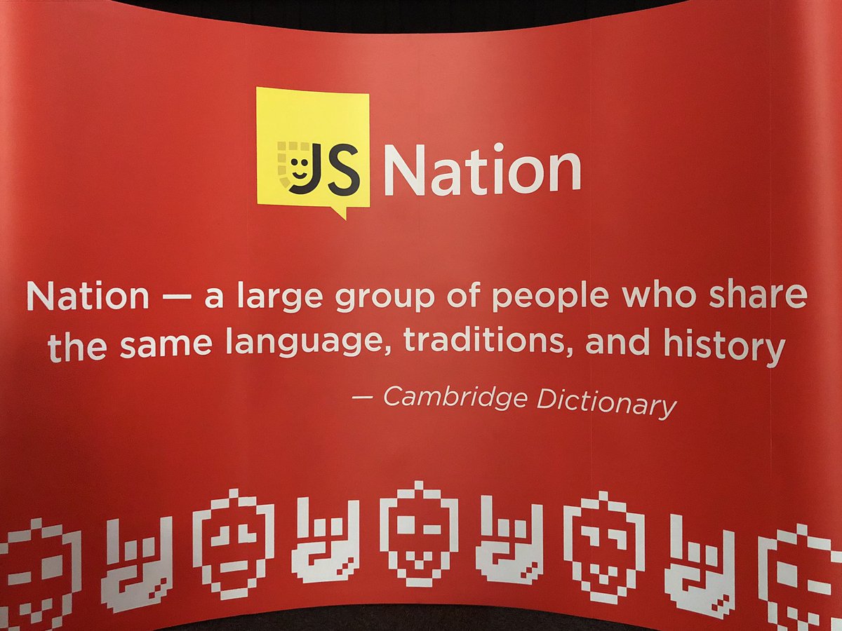 So cool to be at #JSNation 😁Awesome things to (re)discover like DOM security, <a href="/Cypress_io/">Cypress.io</a> <a href="/webpack/">webpack module bundler</a>, functional programming and many more! Proud to be a part of this nation 😊