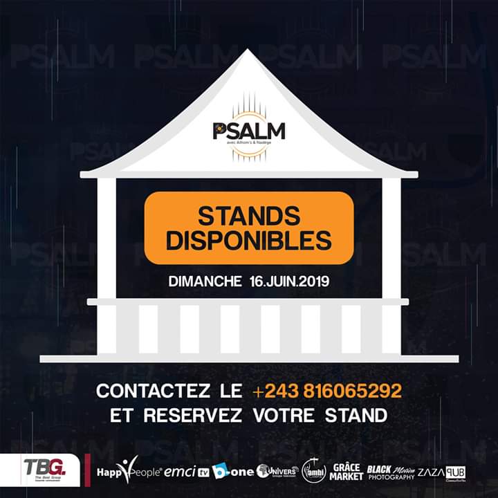 YambiEvent's tweet photo. Stands Concert Psalm déjà disponible 

@Athoms_mbuma @mwipaben @ElGeorges4Real https://t.co/h2nzeKo3i9