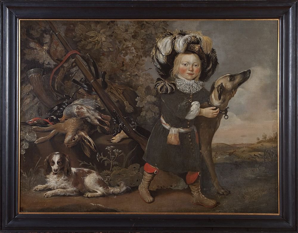#MUSEUMSCHAT | Dit bijzondere portret uit 1672 van Pieter van Noort is naast een portret ook een jachtstilleven. De jongen, die mogelijk tot de Overijsselse landadel behoorde, is voorgesteld met zijn lievelingshond. Ze lijken net klaar te zijn met de jacht. #collectiezwolle