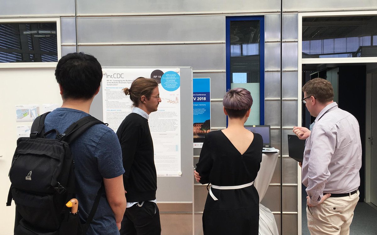 VIS_VISUS's tweet image. Heute findet im @VIS_VISUS die interne Begehung des Exzellenzclusters #IntCDC statt. 12 externe Gutachter prüfen die Anträge der 19 #Teilprojekte, die im Juli 2019 starten.

@Uni_Stuttgart @icdstuttgart @dfg_public #architecture #visualization #ComputationalDesign @itke_stuttgart