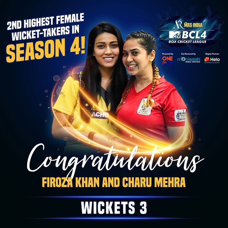 The secret weapons - #FirozaKhan and <a href="/charumehra2/">charu mehra</a> ! 🤐🎾🙅‍♀ Catch them on #ARMrsIndiaMTVBCL4. All episodes streaming now on <a href="/justvoot/">Voot</a>, <a href="/altbalaji/">AlT balaji</a> and <a href="/OfficialJioTV/">JioTV</a>.💻🏏🤩