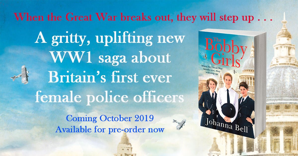 We are delighted to announce a gritty, uplifting new saga series from @JoBoOfTheShire!

#TheBobbyGirls follows a WW1 series about the first ever female police officers.

Available to #requestandreview on <a href="/NetGalley/">NetGalley</a>: fal.cn/s2Dv
Pre-order now: fal.cn/s2Dl