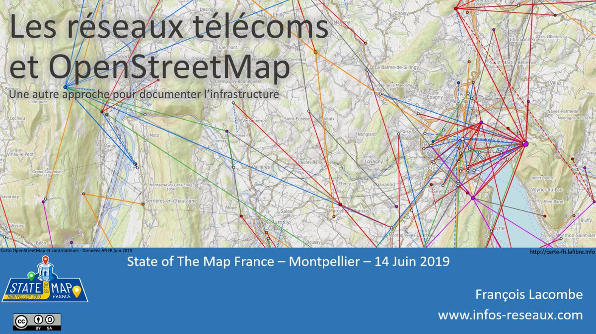 #StateOfTheMap c'est la semaine prochaine
Cette année, parmi plus de 50 interventions, il sera question de décrire l'infrastructure des réseaux de télécommunication sur #OpenStreetMap
sotm2019.openstreetmap.fr
@InfraNum <a href="/anfr/">Agence nationale des fréquences</a> <a href="/AgenceNumerique/">Agence du Numérique</a> <a href="/Arcep/">Arcep</a> <a href="/afigeo_asso_fr/">Afigéo 🌐</a> <a href="/lafibreinfo/">Vivien GUEANT</a>