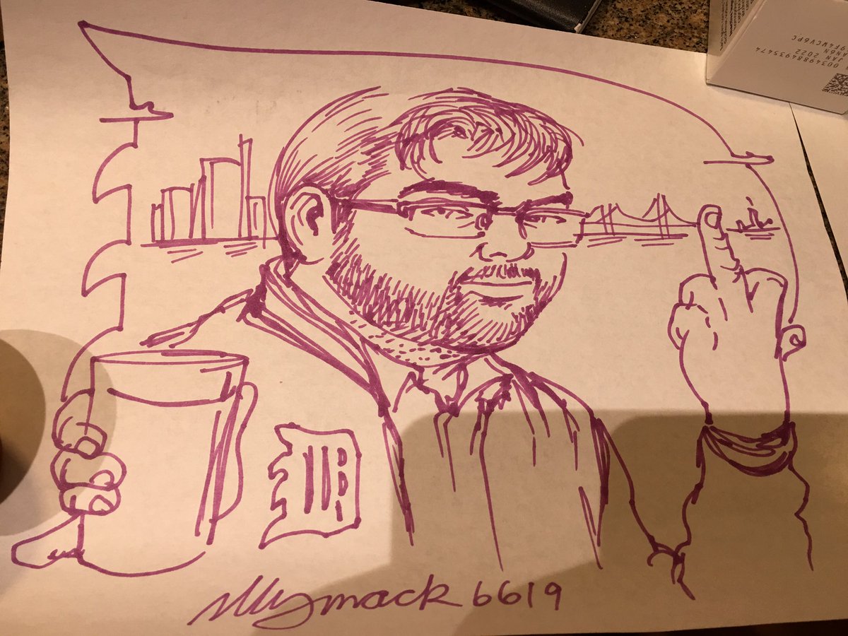theford's tweet photo. It's easy to see, according to #illymack, who, between brother @jst1vaughn and I, has "club face" @OldShillelagh, while belatedly celebrating my 40th. For the record, I did not extend any fingers, on either hand. Caught "resting bar face" well. https://t.co/XV7xJnCaxX