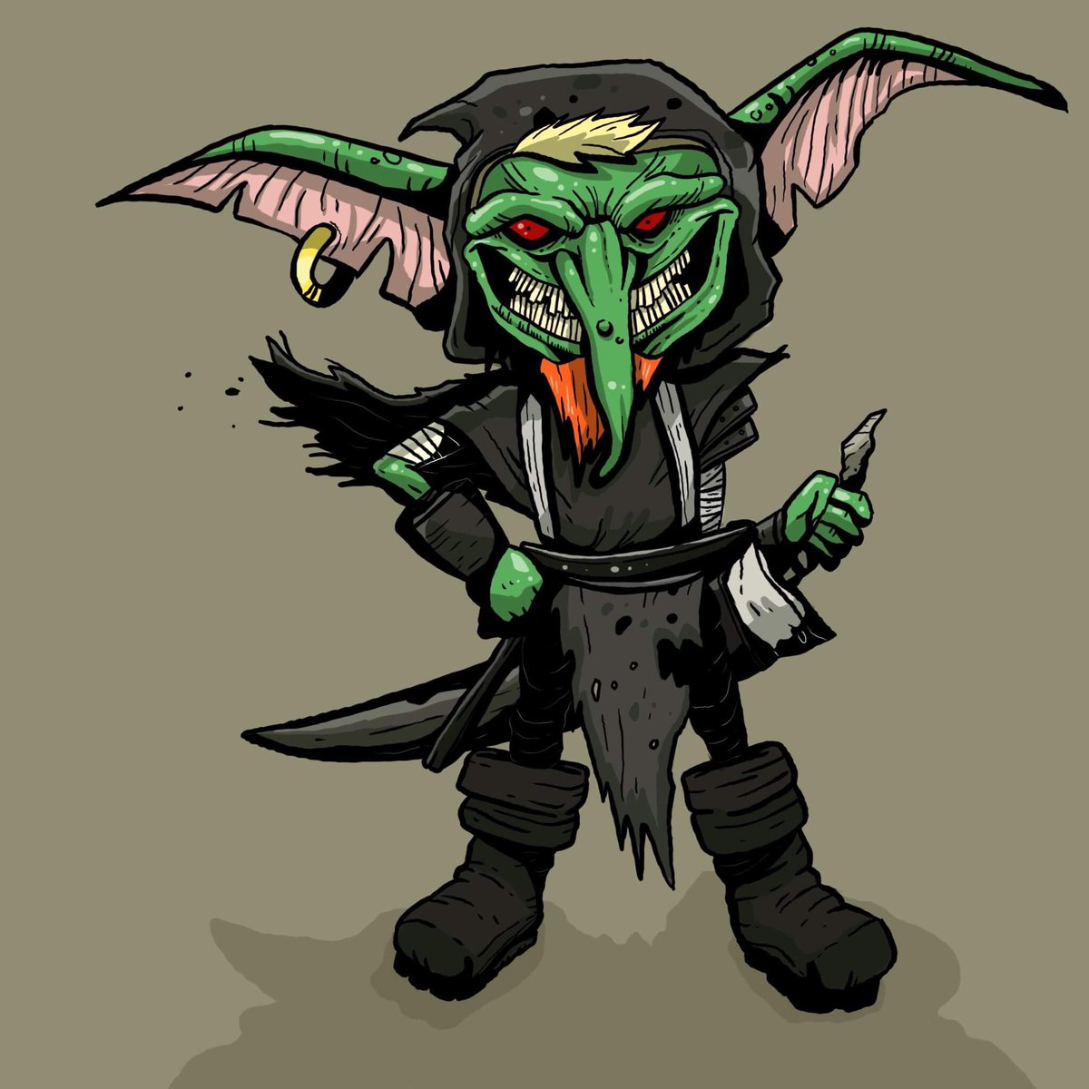 My DND character from college, SNE the Rogue Goblin! #dnd. #procreate. #ill...