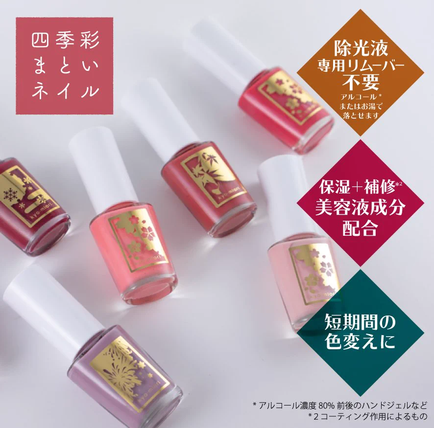京都「和のコスメ」がかわいい。「四季彩まといネイル」が気になります。