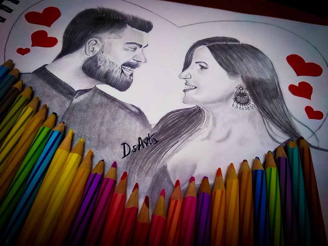 DeviShreeDs1's tweet photo. Love❤️ 
@AnushkaSharma 
@imVkohli
@imVkohli 
@AnushkaSharma 
My first freehand portrait💯❤️✨ https://t.co/jx4eeiFMlU