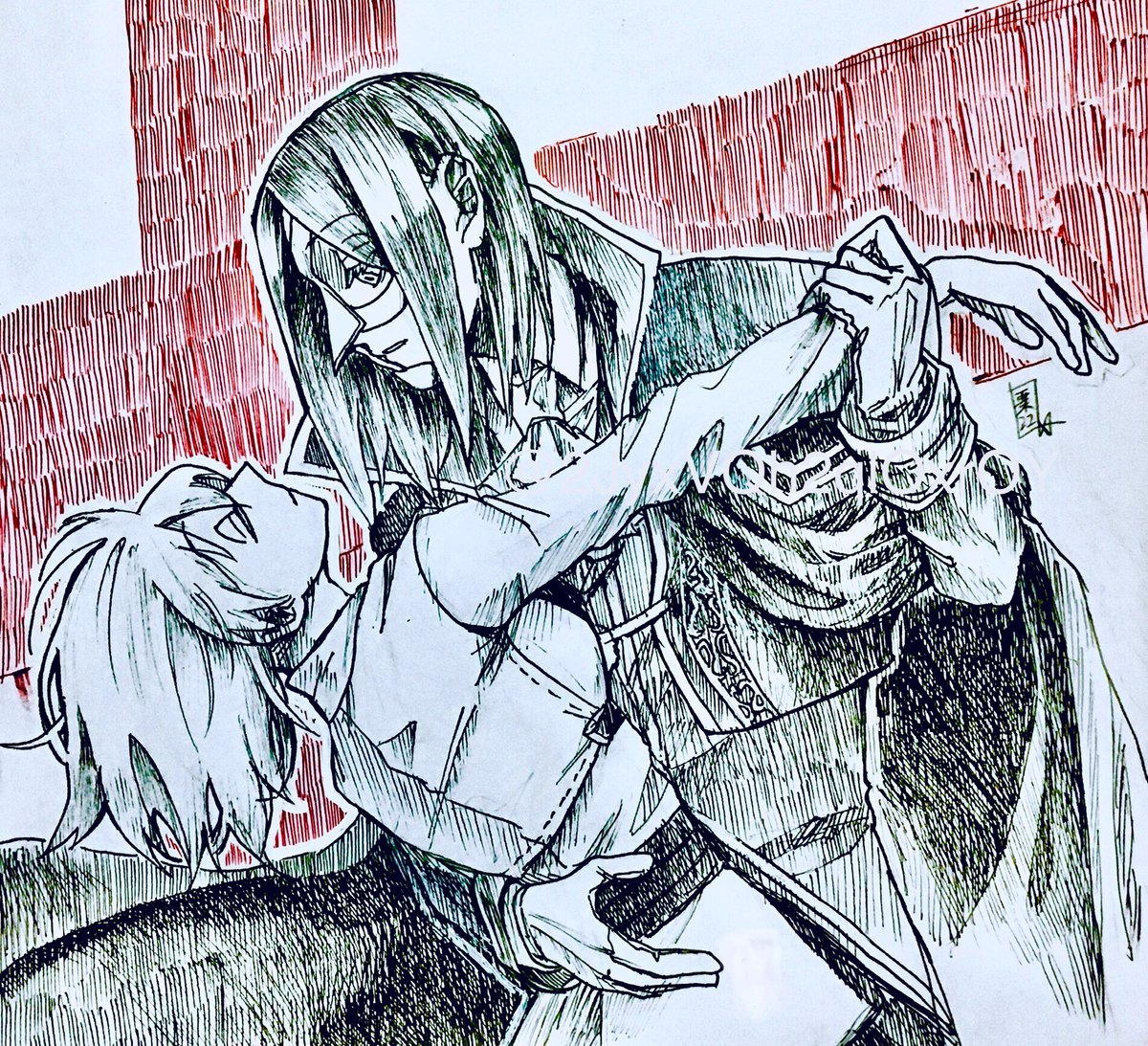 #昔と今の絵を晒す見た人も強制
去年の←と現在の→ 