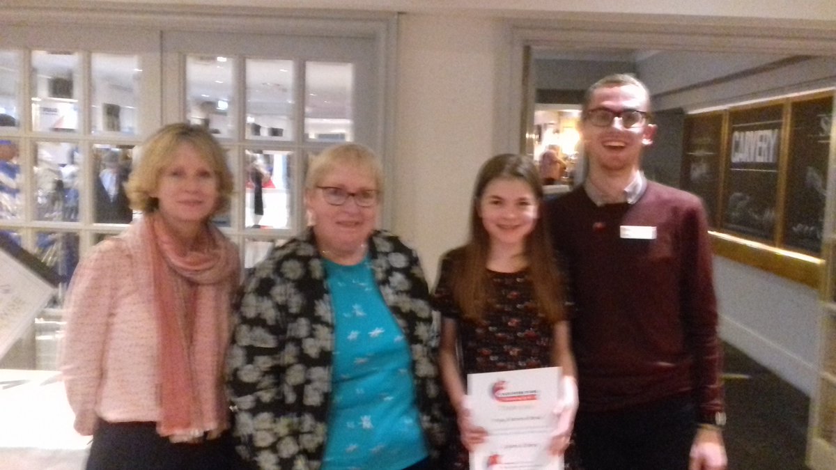 Very proud of our young volunteers Zoe and Freya who tonight have won awards at the <a href="/NDVol/">NDVS</a> ceremony. Unfortunately Zoe was unable to make it but here is Freya along with myself and Tricia digital assist volunteer from @BarnstapleLibr and our line manager Jude.