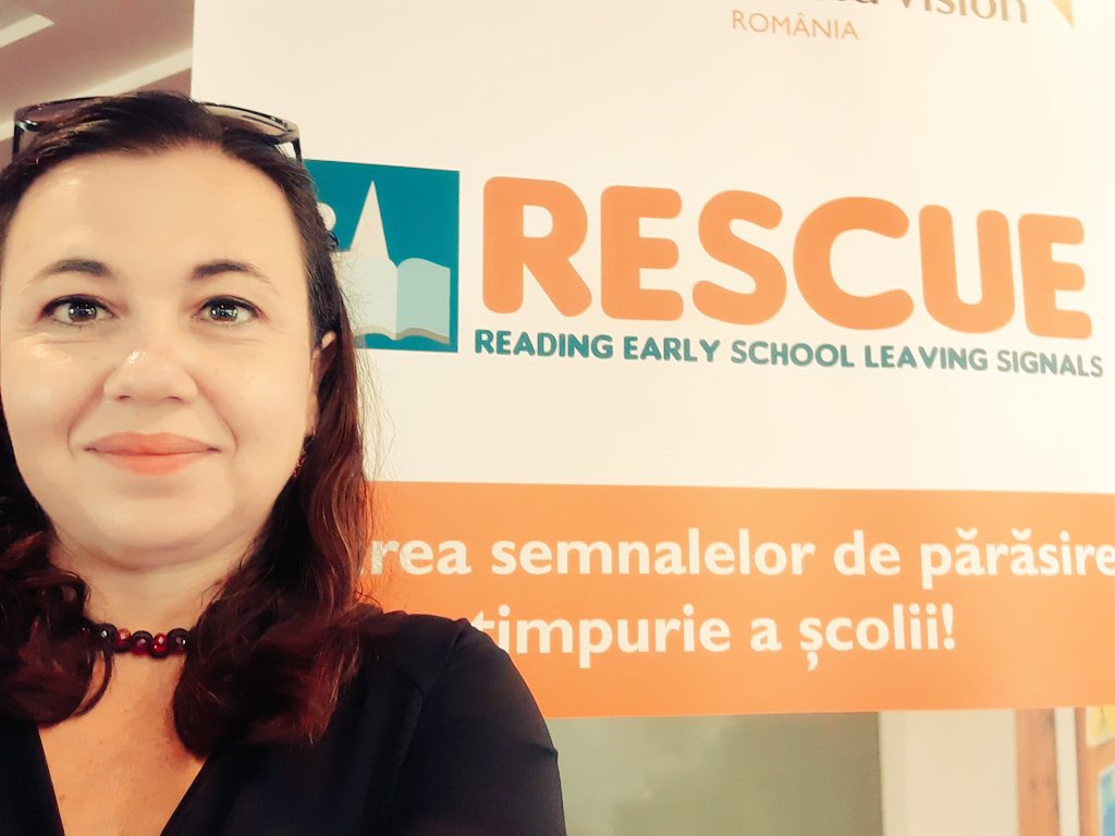 angelegiuliano's tweet photo. Today in #Bucharest presenting our work in the Rescue project where we focused on risk factors leading to early school leaving. #ESL #education #edtech #SDGs @getismart @EUErasmusPlus https://t.co/eZzE2Me70S