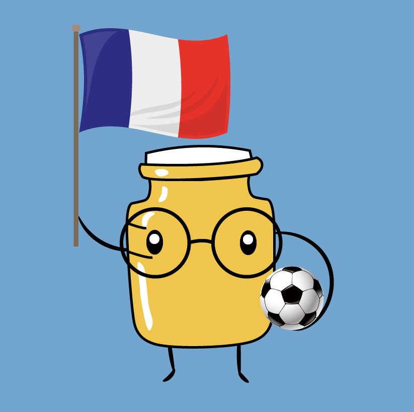 Le ptit pot aussi soutient les bleues pendant la #CoupeDuMonde ! 😁⚽️🇫🇷
#AllezLesBleues