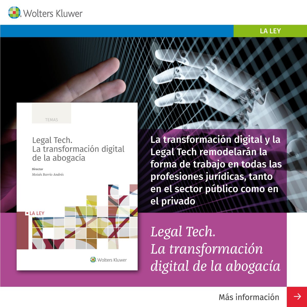 TURFAUNDEZ_eOMS's tweet photo. Todo un honor, formar parte del elenco de autores del nuevo libro "LEGAL TECH, LA TRANSFORMACIÓN DIGITAL DE LA ABOGACÍA"  de Editorial.  @WoltersKluwerEs  https://t.co/wGkrRUjQ9h. Enhorabuena @moisesbarrioa por la iniciativa. Una obra necesaria para abordar nuevos retos jurídicos https://t.co/zT24fdBlur