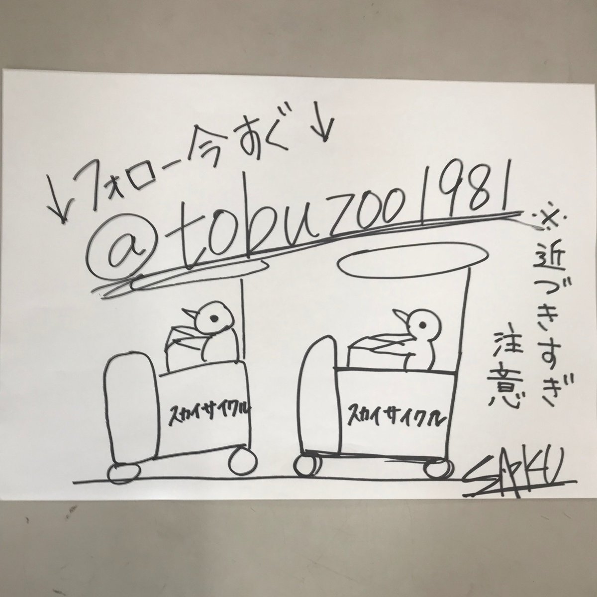 tobuzoo1981's tweet photo. 大好評の飼育係SKRIことさくらいおねえさんによる、遊園地での勤務当時に担当していた乗り物のイラストシリーズです。今回はスカイサイクル！！　#SKRI　＃東武動物公園　＃フォロワー増やしたい https://t.co/gcQaaubKzA