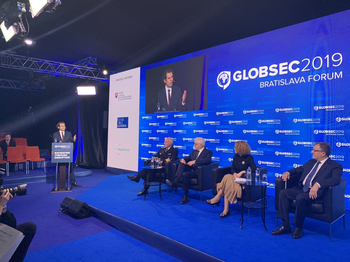 NadjaElfertasi's tweet photo. Next session: NATO at 80: Navigating Alliance Disrupted Partnerships. Panel with insights from high level policy makers here at @GLOBSEC. Change needs to be driven from the top as well! #GLOBSEC2019 #CyberFuture https://t.co/0e87i7i1or