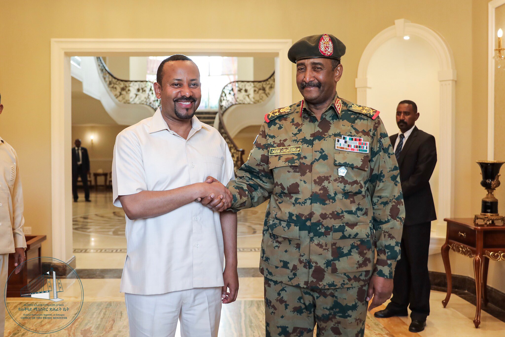 Ethiopian PM Abiy Ahmed and Sudanese leader Gen. Abdel Fattah El Burhan agreed to “peacefully” resolve the Al Fashaqa border dispute.