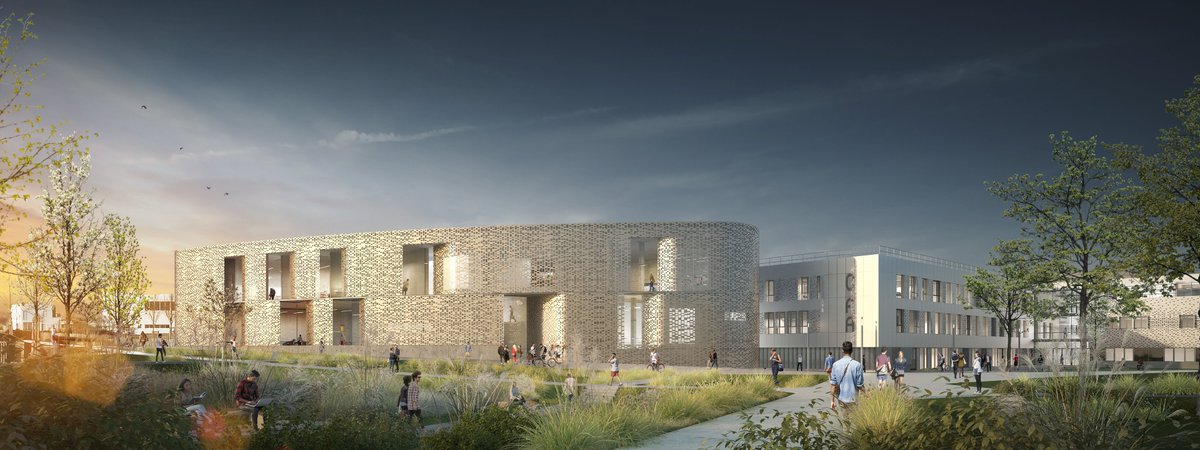 [Concours] Voici l’image que nous avons réalisée il y a plusieurs semaines pour le concours du CFA de la Rochelle. 
L'enjeu : effectuer le transfert du pôle automobile du CFA sur le parc bas carbone à Lagord, entre respect de l'existant et écriture architecturale. 
Non lauréat