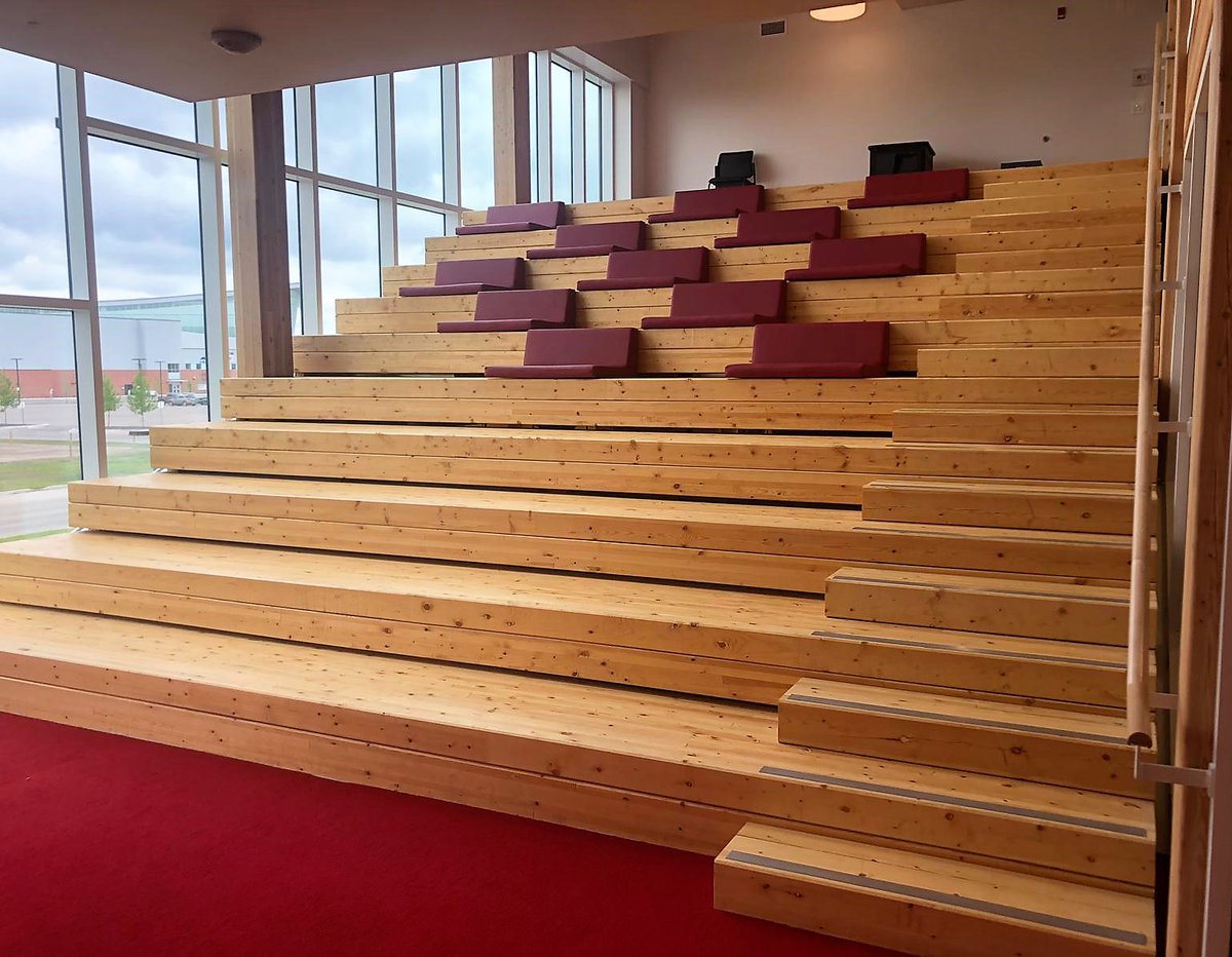 HouseHabitat's tweet photo. Visita a Red Deer College, residencia de estudiantes en Alberta (Canadá) con 145 estudios y zonas comunes en 5 plantas con estructura de pilares, forjados con #GLT (Glue Laminated #Timber) y #entramadoligero de #madera en fachadas. https://t.co/6jCW9K5erl