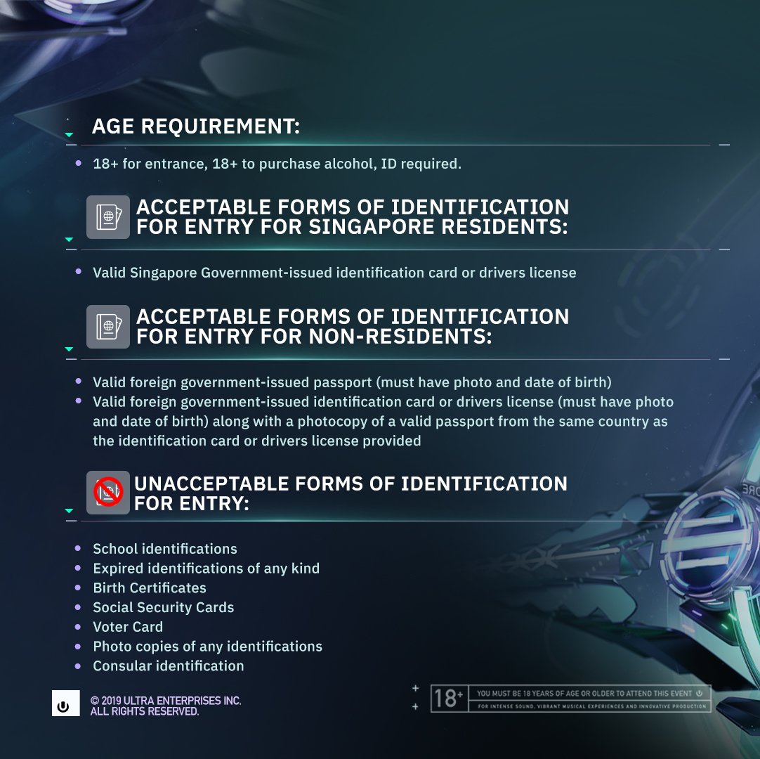 IMPORTANT SECURITY AND ENTRANCE INFORMATION

Help make Ultra Singapore a safe and smooth experience for everyone this weekend by closely following our security policies.