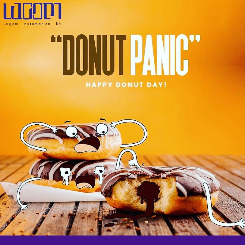 Donut Panic, Be Happy! 😁🍩 #happydonutday 😊 . . #donut #donutday #donutworry #donutworrybehappy #donuts #happynationaldonutday #foodstagram #lagom #lagomautomation #industry40 #industry4point0 #industrialautomation #automationsolution #industryautomation #automation