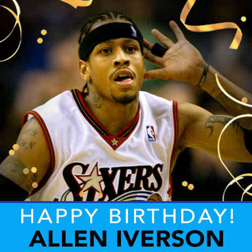 Three cheers for The Answer! ??? Happy birthday, Allen Iverson! 3⃣