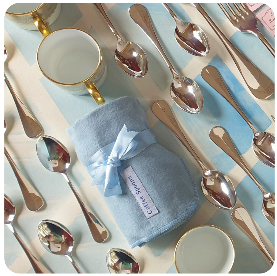 TownTalkPolish's tweet photo. Our anti-tarnish cutlery rolls are the perfect solution to slow down the build up of tarnish while your silverware is being stored, so that it is ready to use without having to re-polish!

#silver #silvercare #Cutlery #Silverware #silverstorage #antiquesilver #towntalkpolish https://t.co/H1PK5Yqr3J