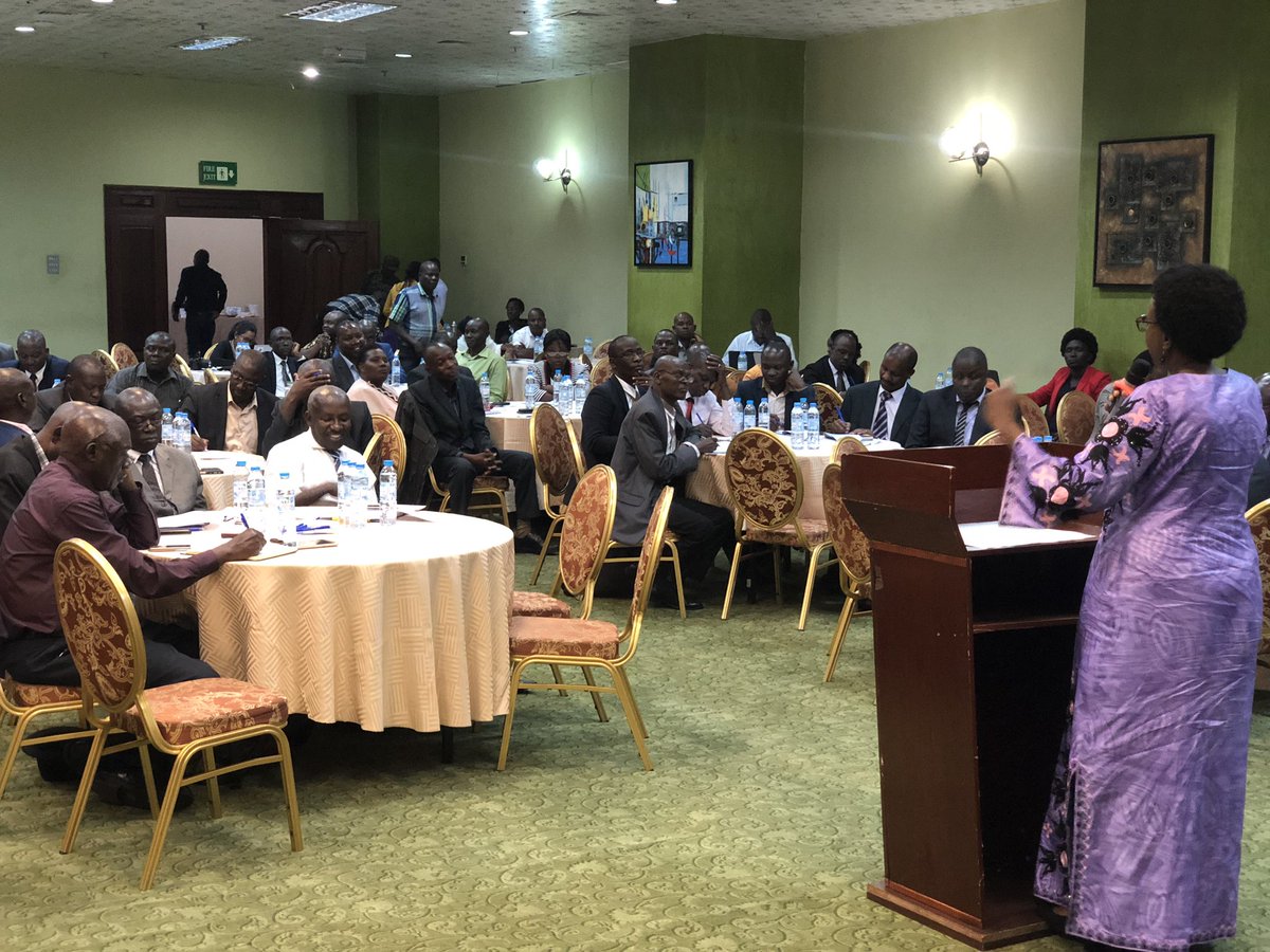 MinofHealthUG's tweet photo. #HappeningNow: DHOs sensitization meeting on Measles-Rubella( MR) Campaign. @JaneRuth_Aceng urges DHOs to support and commit to the campaign that will improve the health of children- the future of Uganda. https://t.co/PAinhJhdvH