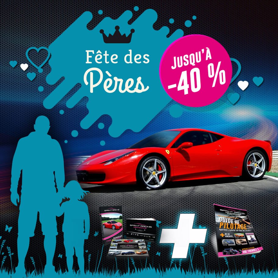 sprintracing's tweet photo. 👉 Bientôt l'heure de faire plaisir à votre ❤ Papa Chéri ❤

🎁 Faites lui vivre un moment inoubliable sur Circuit au volant d'une GT d'exception 🏎 grâce à Sprint Racing Ecole de pilotage 😍
 
✅ Retrouvez nos Stages de Pilotage sur le lien suivant : ▶ https://t.co/suSNhdEffp https://t.co/ZdOJO4sHtS