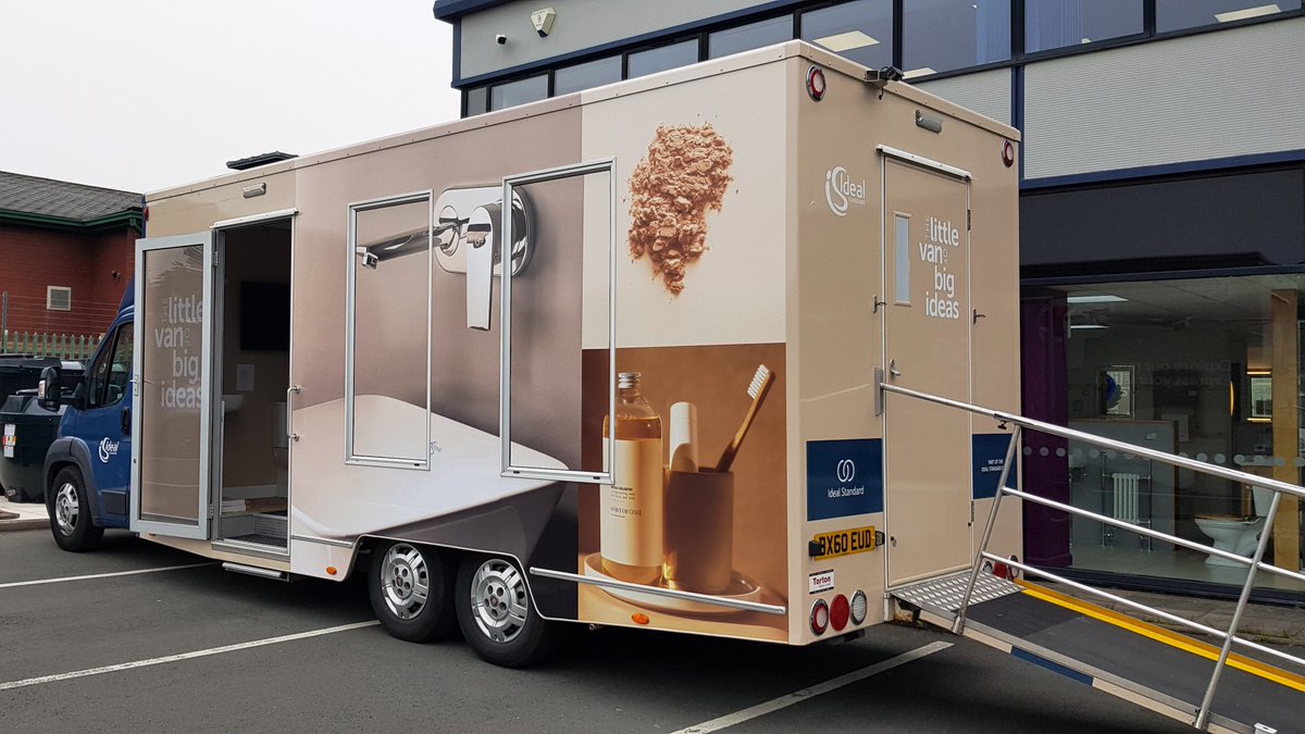 The <a href="/IdealStandardUK/">Ideal Standard UK</a> Little Van of Big Ideas is in #Shrewsbury today. Come down to see some of their new products