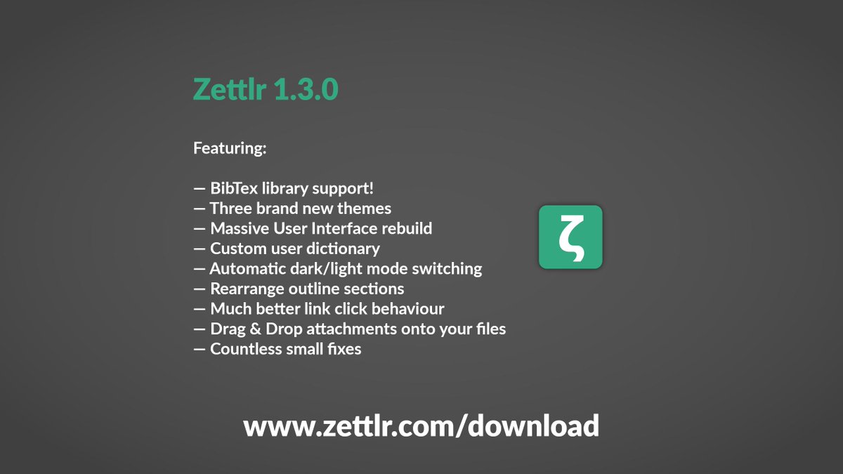 zettlr's tweet photo. We just released Zettlr 1.3! Get it on our page --> https://t.co/BKstryI1py

#TGIF #FridayFeeling #FridayMotivation https://t.co/05eQMWRQI1