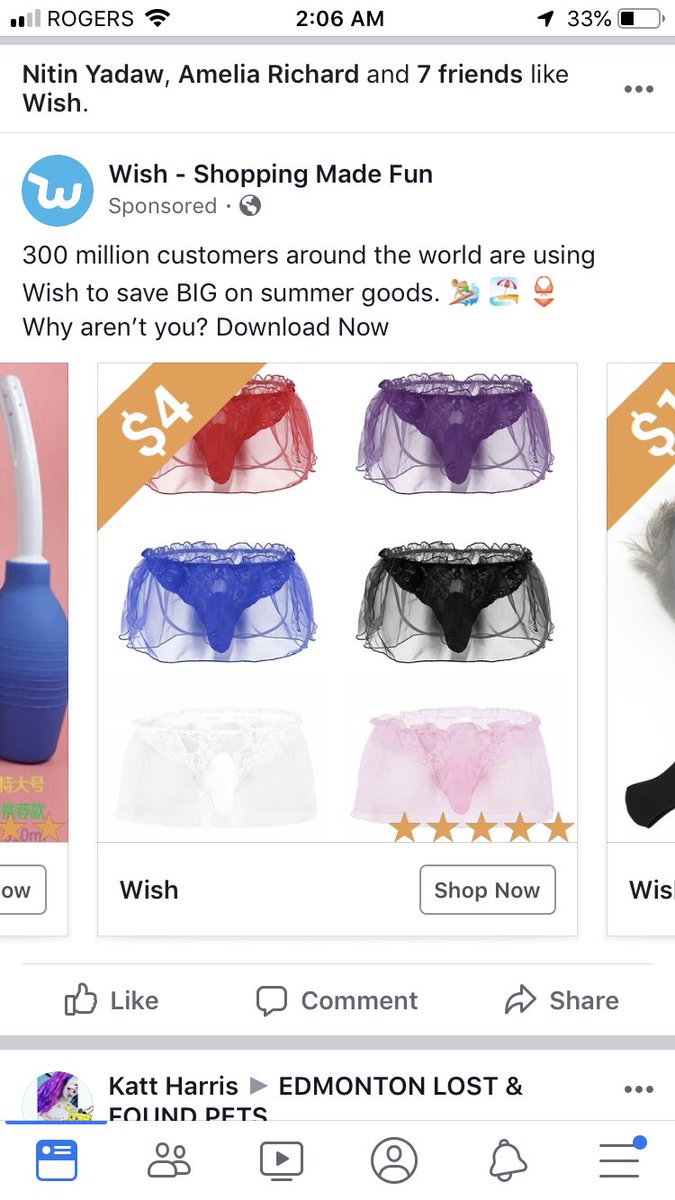 SolinaAsterisk's tweet photo. Facebook &amp; Wish know exactly what I’m searching for. All of their algorithms &amp; data collecting have proved fruitful. I can now rest easy knowing that whatever I need is available for online ordering. 🙏🏼👏🏼 https://t.co/Vp54h7xSfH