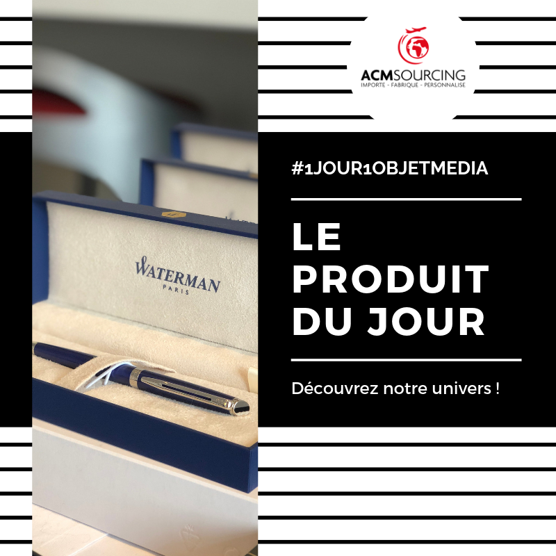 acm_sourcing's tweet photo. 📅 Nos produits : Un #stylo, mais pas n'importe lequel... Un stylo de la marque #Waterman, qui vous garantit la qualité et la durée de vie. Une idée de #cadeauclient à garder en tête ! 🖊️ ! RDV sur https://t.co/PXP3awO6BY pour le shopper ! 🛒💻 #1jour1objetmedia #objetmedia https://t.co/GnVf46L3Is