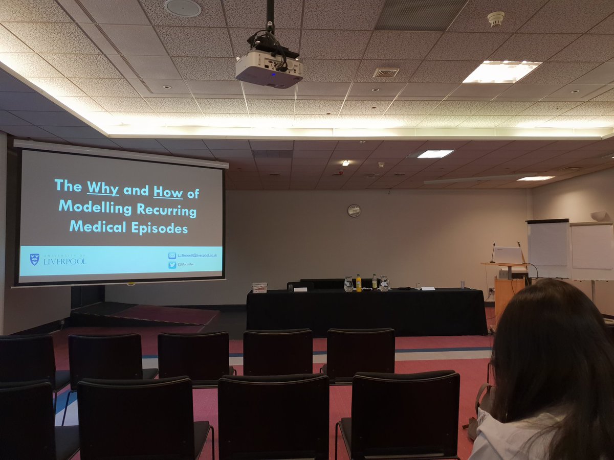 statsyss's tweet photo. Good morning everyone! We're kicking off day 2 at SAM 2019 with the brilliant @ljbcmshe and the why/how of modelling of recurring medical episodes! #sam2019 #ysstakeover https://t.co/33HWyy1Ia1