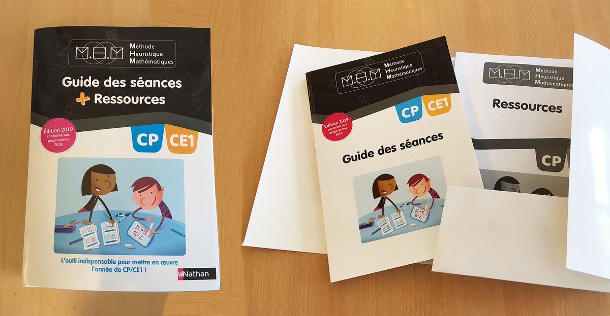 [COUP DE PROJECTEUR] sur la #MHM. 
L’aventure continue ! Le Guides des séances + Ressources CP-CE1 est paru !
Autres niveaux du cycle 2 à paraître le 30 juin 
Niveau CM le 08 août
Retrouvez également les PDF sur notre site ! mhm.nathan.fr
<a href="/MathsMhm/">🅼🅷🅼</a> <a href="/Nicolaspinel76/">Nicolas Pinel</a>