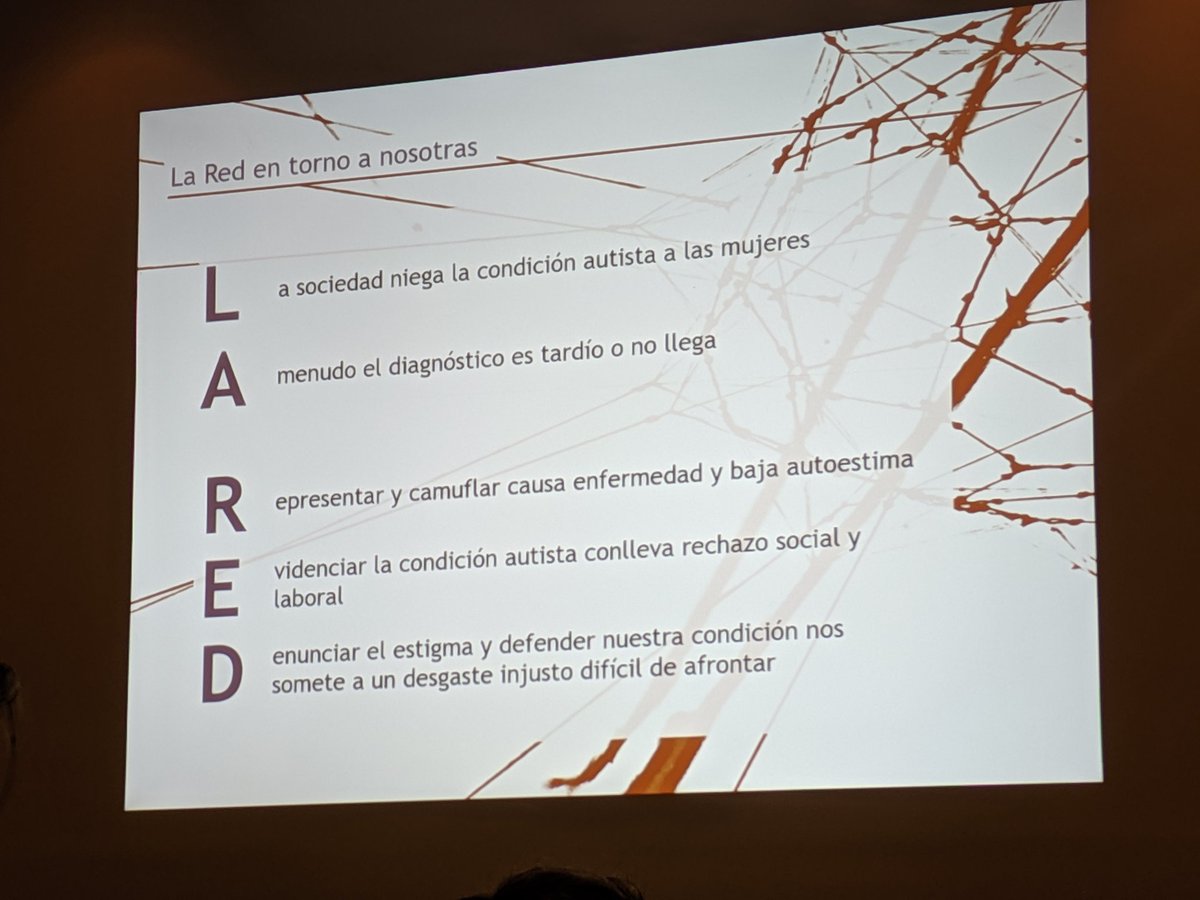 Daniel Millán López 🧠 Ψ (@dmillanlopez) on Twitter photo Carmen Molina de <a href="/cepamaTEA/">CEPAMA Mujeres Autistas</a> usa este acrónimo para resumir las condiciones de las mujeres con #autismo. #JornadaCEPAMA #ASPERGER #TEA Carmen Molina de <a href="/cepamaTEA/">CEPAMA Mujeres Autistas</a> usa este acrónimo para resumir las condiciones de las mujeres con #autismo. #JornadaCEPAMA #ASPERGER #TEA