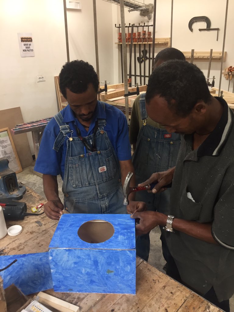 EduRonen's tweet photo. What happens when learners have agency? They are intrinsically motivated & make a difference in their world!
G2 Ss design animal shelters to sell & raise money for an MS student project- spay & neuter neighborhood dogs.
Our maintenance team is 👌🏽
@ICSAddis #ICSPLEx @Kacey_Molloy https://t.co/SsJnYwnAH5