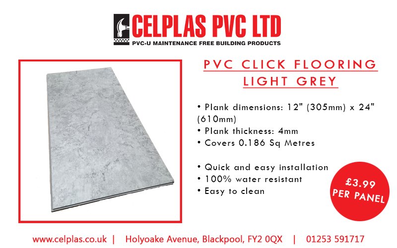 Celplas_PVC's tweet image. Update your interior style with our PVC Click Flooring. Take a look at our Slate &amp;amp; Light Grey! It's easy to keep clean and to install - A simple way to make a big difference to your #bathroom or #kitchen.

#Decor #Interior
