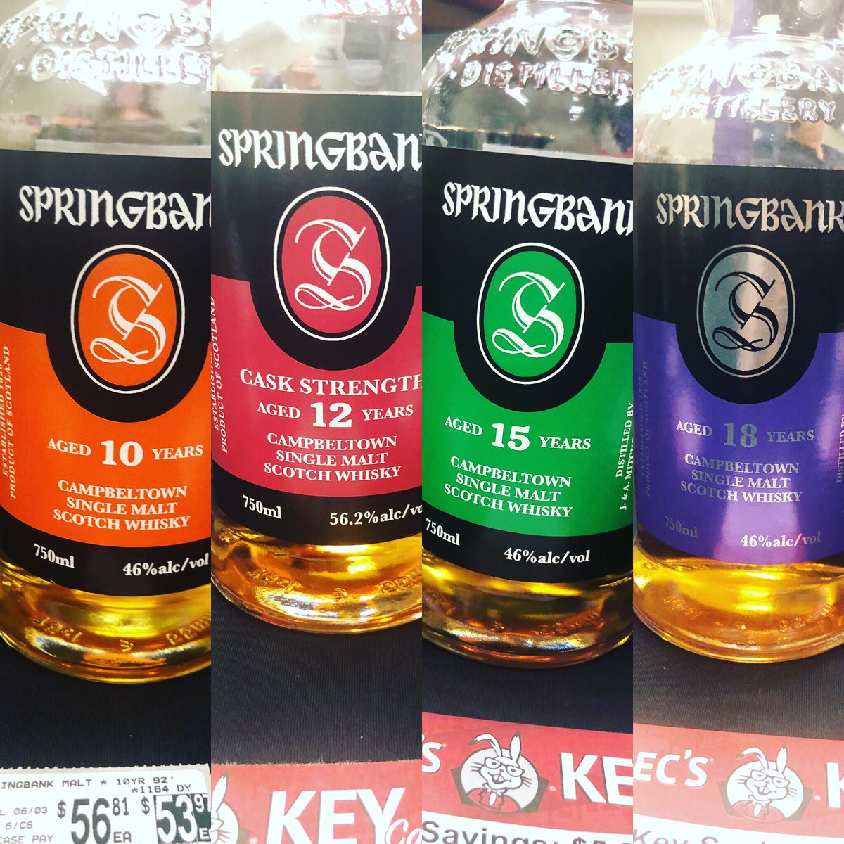 OpulentBartend's tweet image. The ninja turtles of #singlemaltscotch @Springbank1828 @Specs1962 #houstonfoodielife